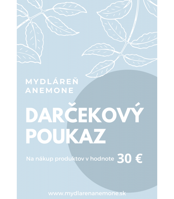 DARČEKOVÝ POUKAZ 30€